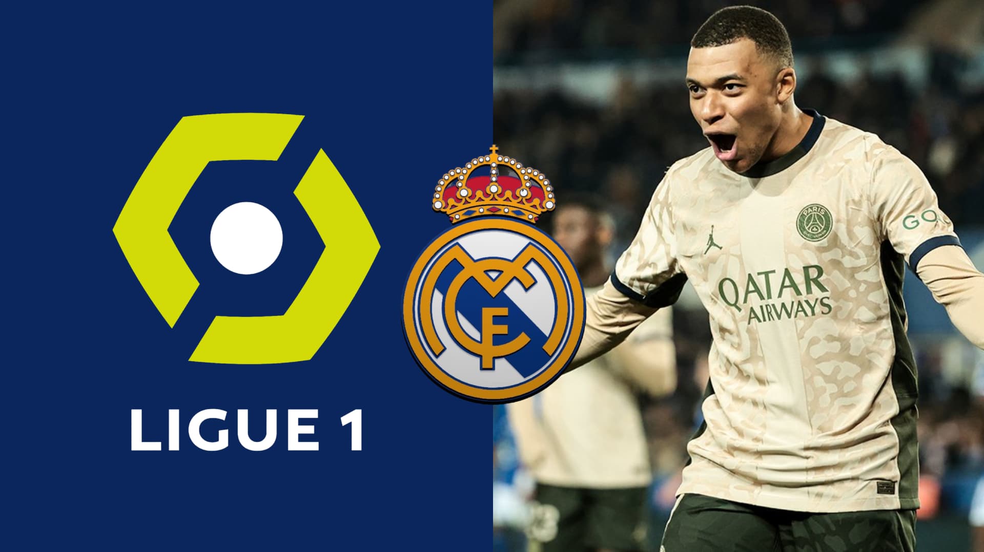 Ligue 1's social media hints at Mbappé potentially joining Real Madrid soon.