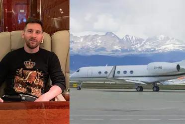 Lionel Messi and Angel Di Maria arrived in the millionaire plane of the FC Barcelona player to play the first date of the FIFA qualifying rounds with the Argentine National Team.