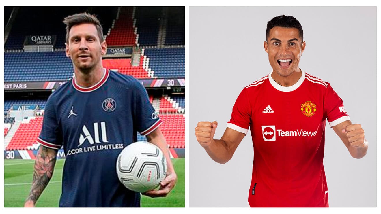 Lionel Messi and Cristiano Ronaldo moved on from their former clubs, Ronaldo to Manchester United, Messi to PSG. See who has the best numbers since joining new clubs.