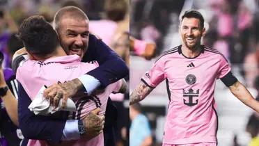 Lionel Messi and David Beckham hugged it out when Inter Miami won the Leagues Cup.