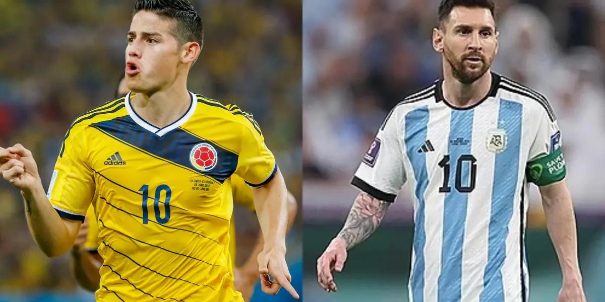 Lionel Messi and James Rodríguez. Fhoto: FIFpro