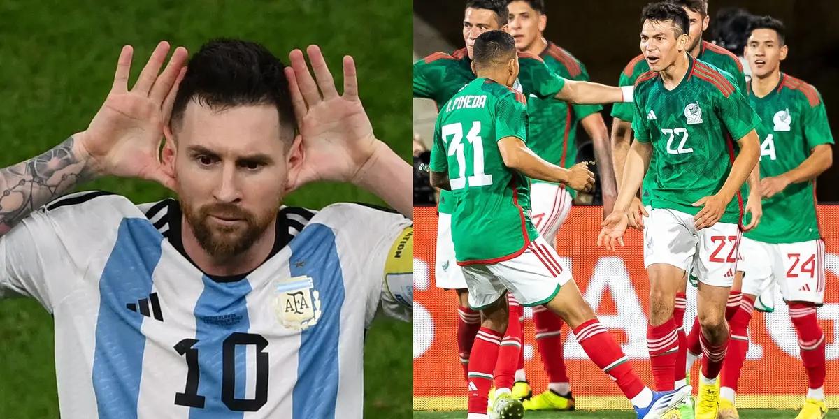 Lionel Messi and the only Mexican player he considers; even gave him a gift