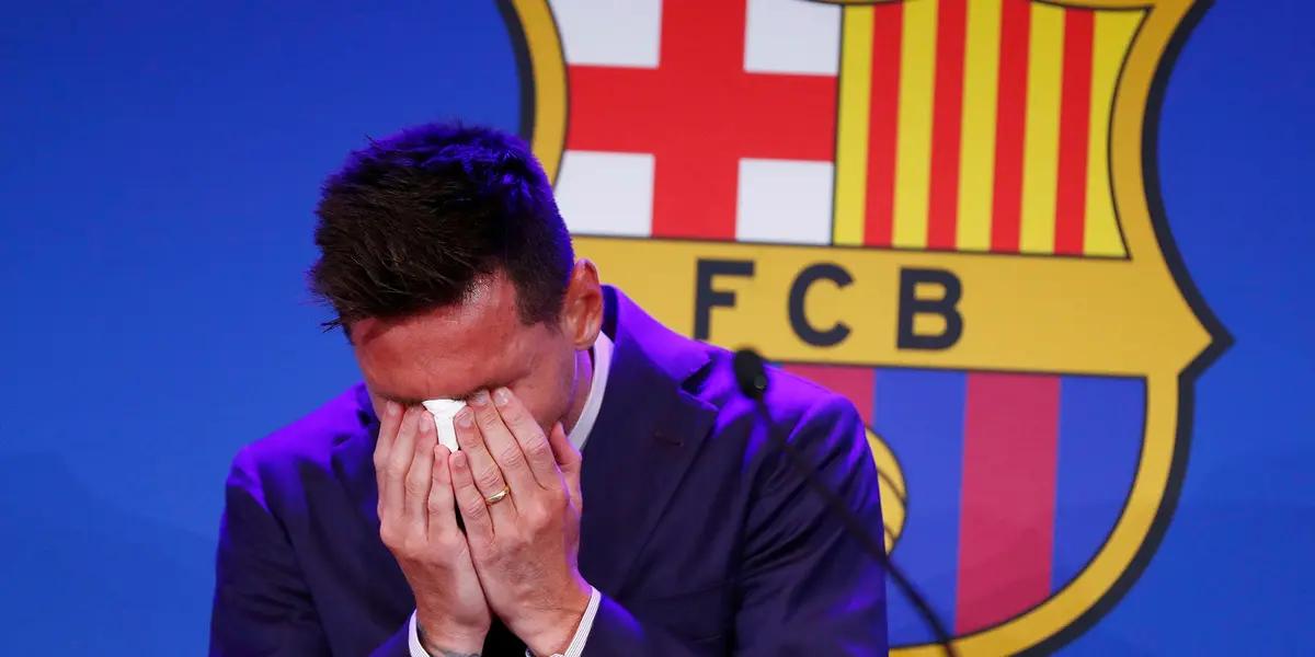 Lionel Messi broke down in tears at an emotional press conference where he confirmed his departure from Barcelona. Mohsen Saleh has accused Messi of being greedy, hypocritical and crying fake tears.