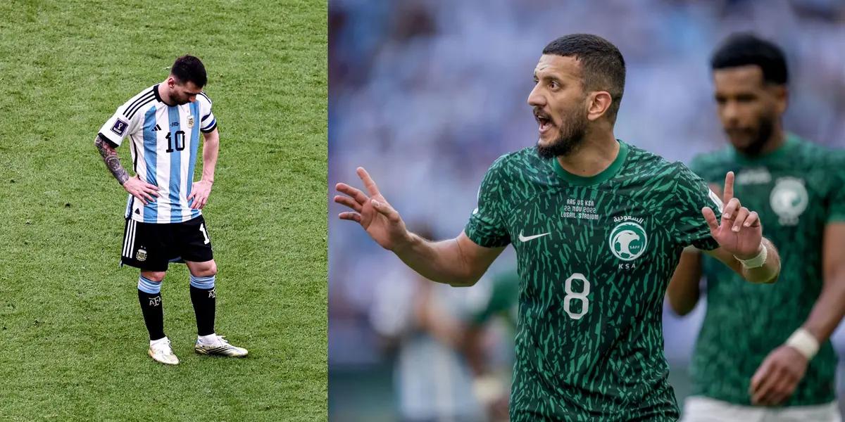 Lionel Messi could not believe Argentina conceded two goals against Saudi Arabia.