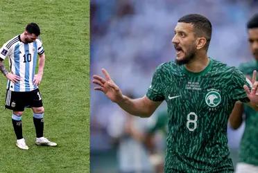 Lionel Messi could not believe Argentina conceded two goals against Saudi Arabia.