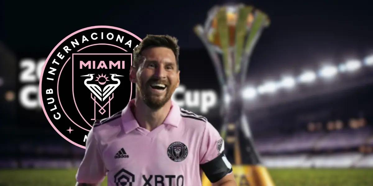 Lionel Messi during a Leagues Cup match in 2023 with Inter Miami