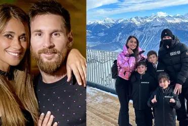 Lionel Messi enjoyed his vacation with his family.