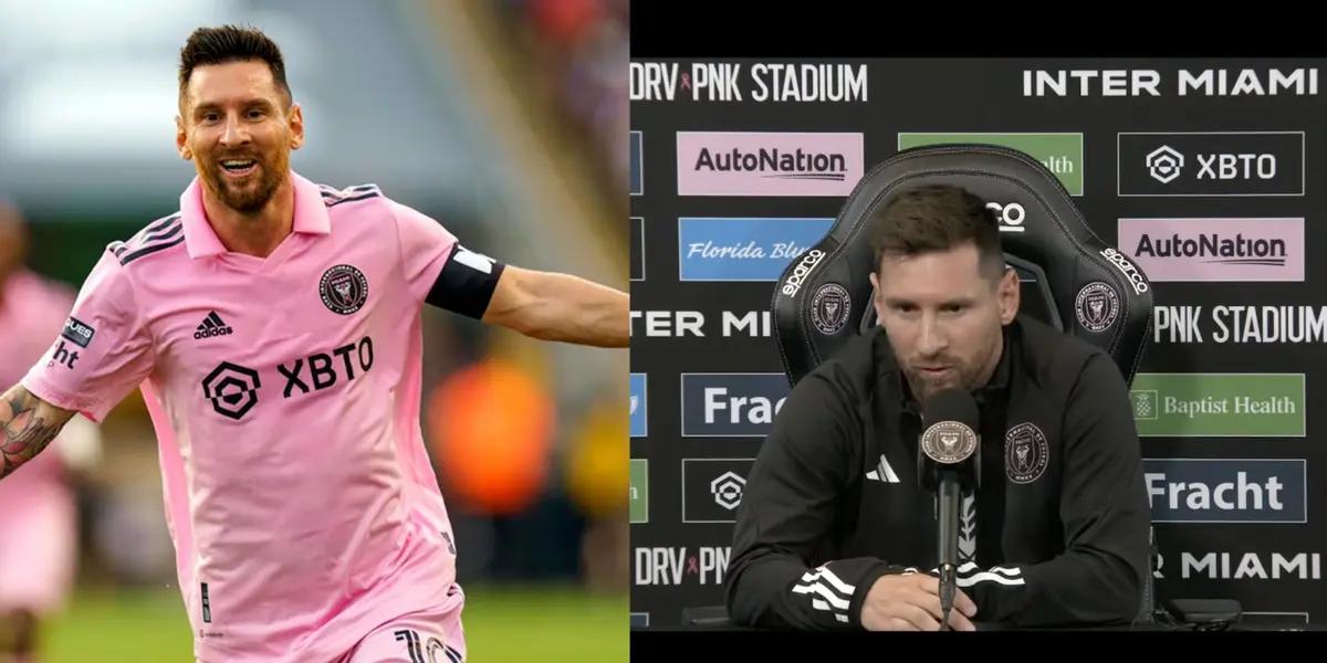 Lionel Messi gave his first press conference as an Inter Miami player.