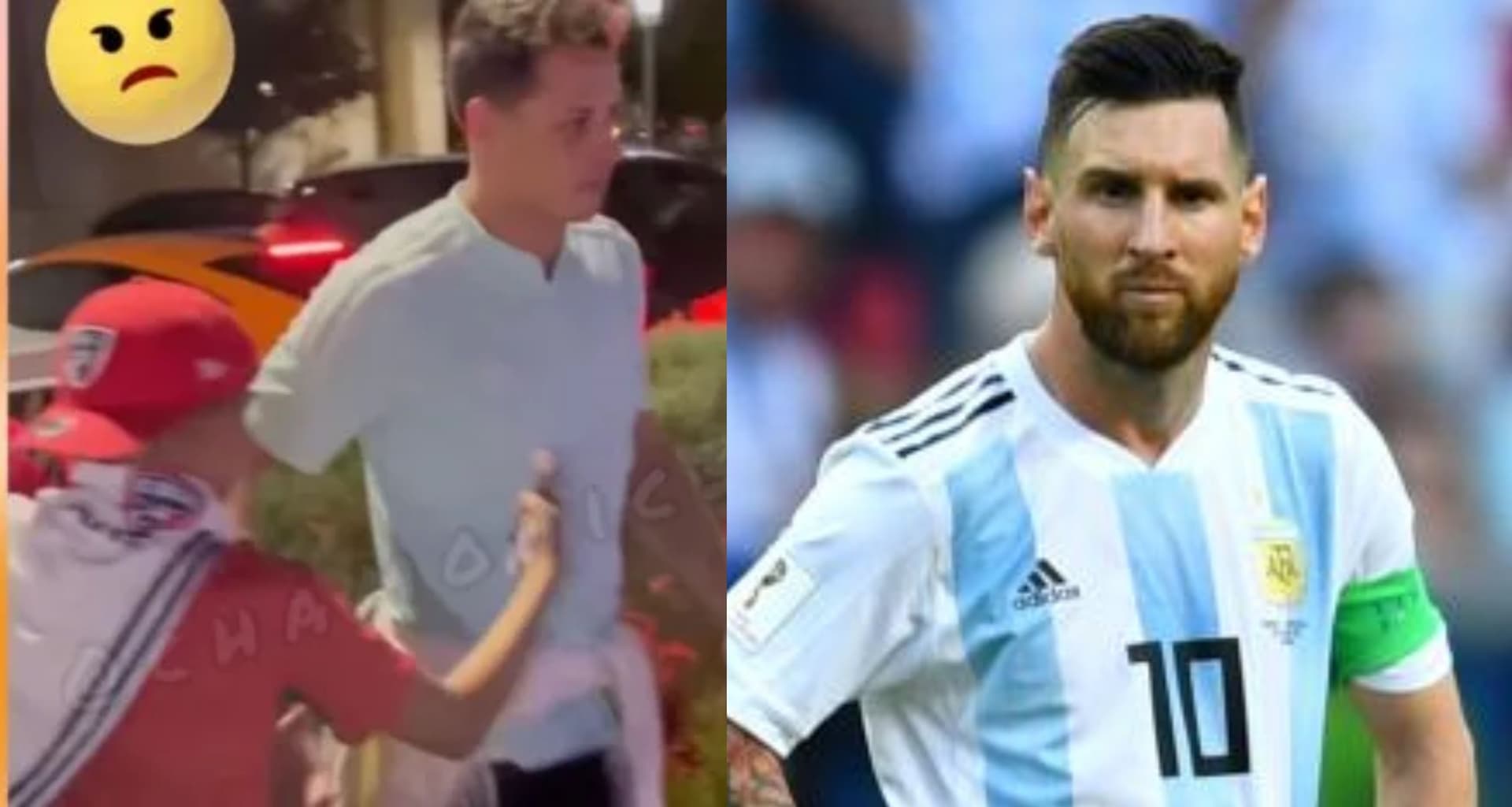 Lionel Messi gives a great lesson to Javier Hernandez, who pushes children instead of signing autographs.