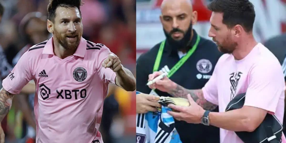 Lionel Messi is already at the Inter Miami stadium and that's how he arrived with his bodyguard