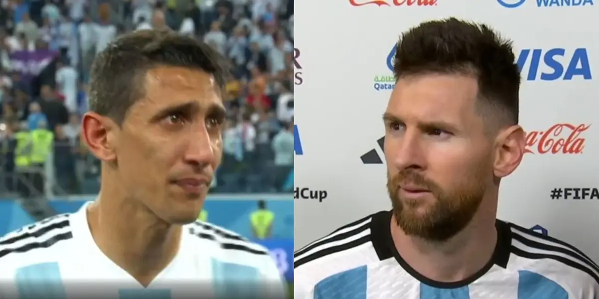 Lionel Messi is still attentive to what happens to his friend, Di Maria.