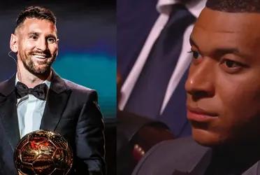 Lionel Messi made Mbappé jealous with his speach.