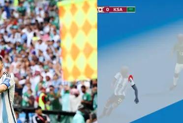 Lionel Messi reacted in a peculiar way, when the two goals they scores were disallowed.