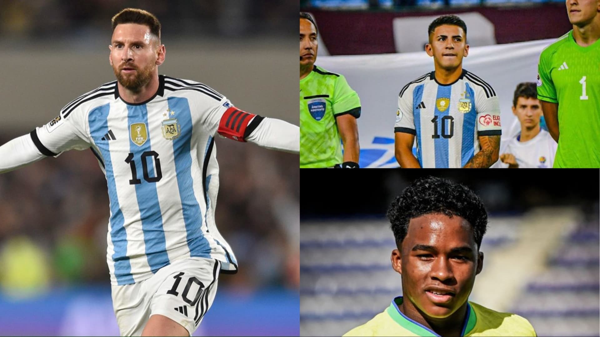 Lionel Messi reacts to U-23 Argentina team advancing to the Summer Olympics and eliminating Endrick's Brazil team.