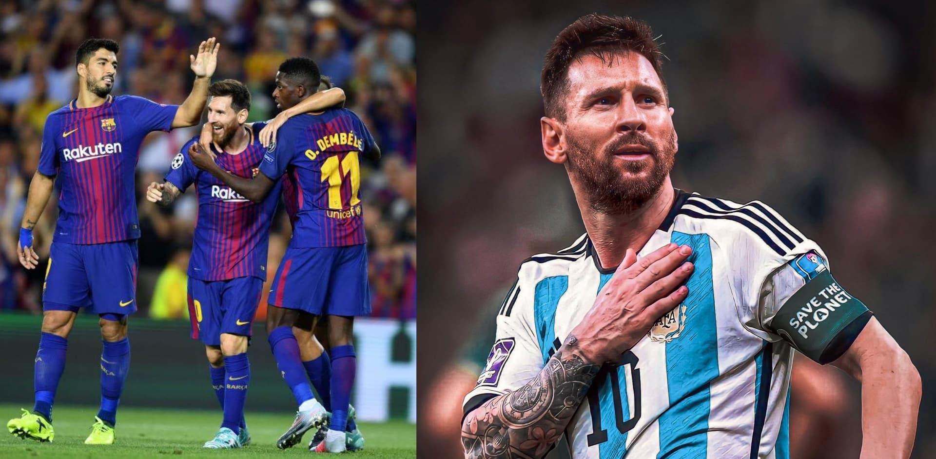 Lionel Messi received some unexpected praise from his former teammate.