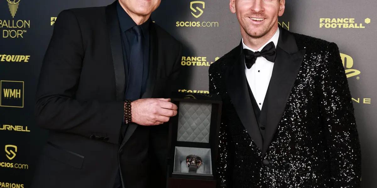 Lionel Messi was gifted a custom made wristwatch to go with his seventh Ballon d'Or trophy. See how much it is worth.