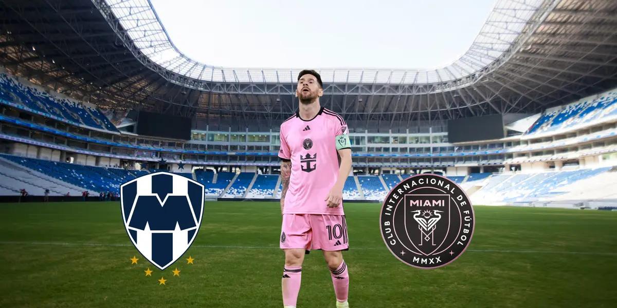 Lionel Messi was unhappy at the Monterrey Stadium in the Monterrey v Inter Miami.