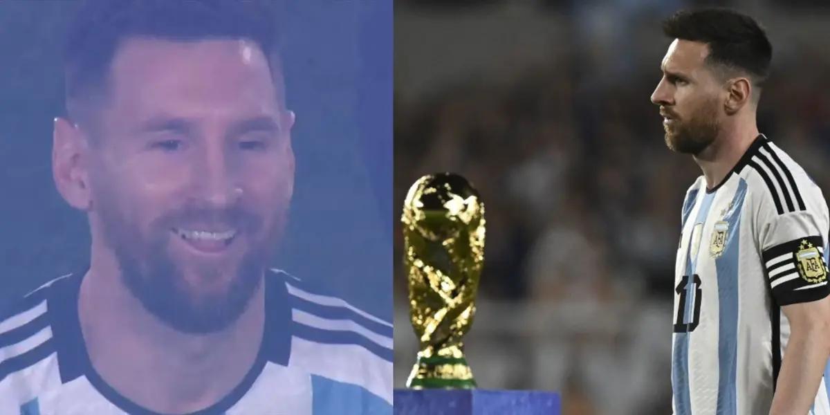 Lionel Messi was very emotional on his return to Argentina.