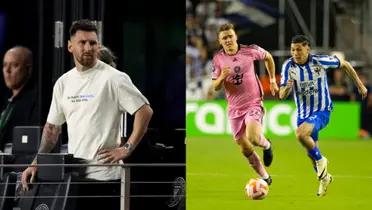 Lionel Messi watches Inter Miami lose 2-1 against Monterrey at home.