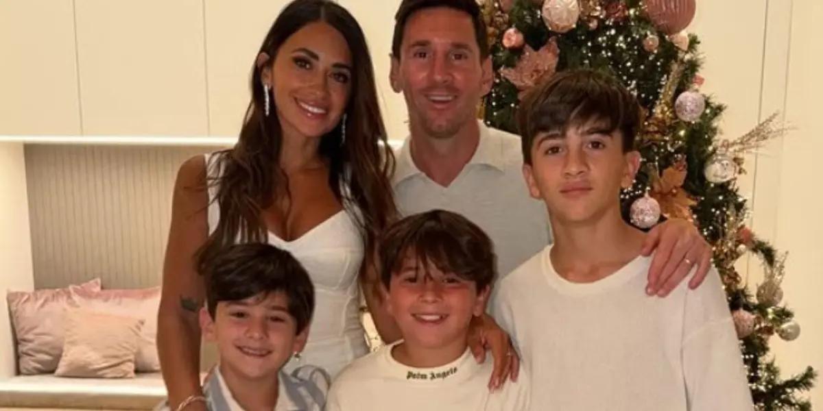 Lionel Messi with his family celebrating New Year's Eve - Instagram @leomessi
