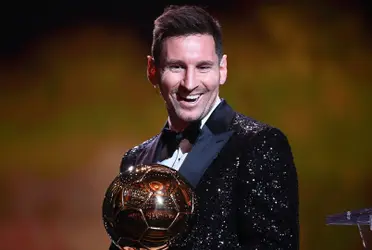 Lionel Messi won a record-extending seventh Ballon d'Or and spoke to the media shortly after with a comment reportedly targeted at Cristiano Ronaldo.