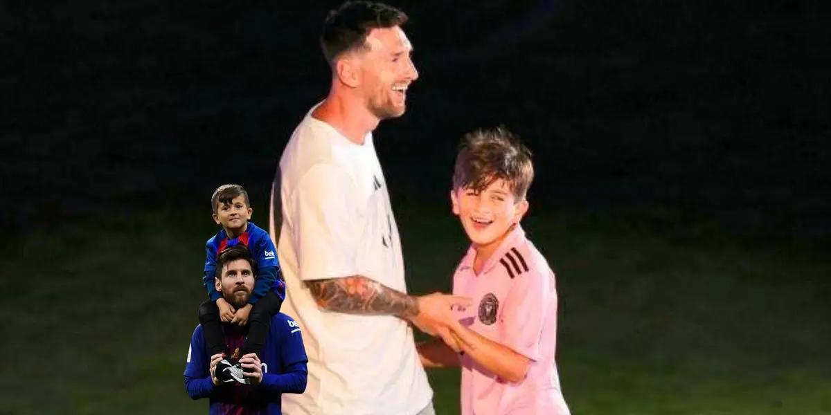 Lionel Messi's son is following his dad footsteps