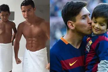 Lionel Messi's son Thiago Messi and Cristiano Ronaldo's son Cristiano Jr could play together if they both represent Spain internationally.