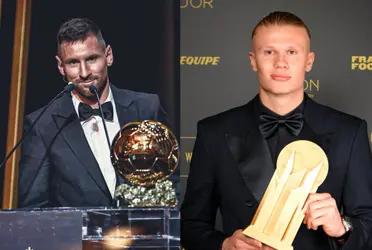 Lionel Messi's words to Haaland after winning the 2023 Ballon d'Or