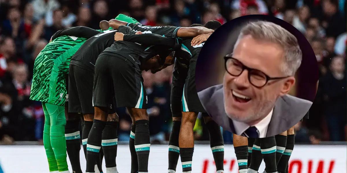 Liverpool and Carragher players. Photo: Liverpool and Carragher networks.