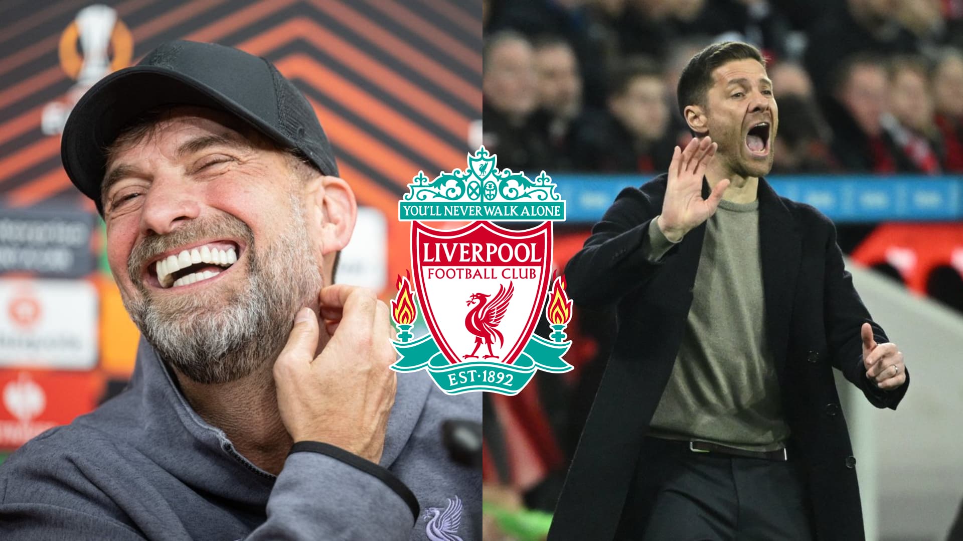Liverpool's Jurgen Klopp reacts to Xabi Alonso not replacing him next season.