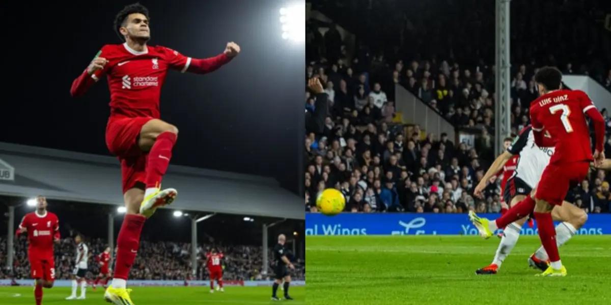 Luis Diaz makes it 1-0 to Liverpool against Fulham and 3-1 on aggregate!