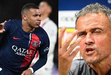 Luis Enrique is not happy with Kylian Mbappé...