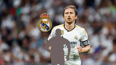 Luka Modric concentrated while playing for Real Madrid.