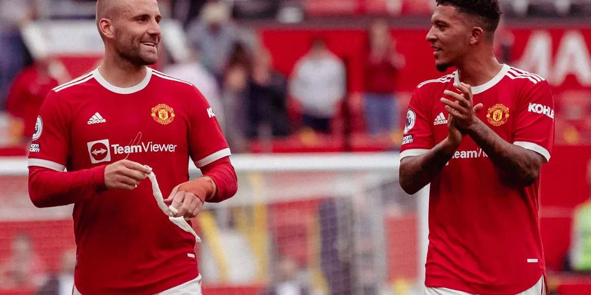 Luke Shaw has come to the rescue of Manchester United teammate, Jadon Sancho. The $100m signing from Borussia Dortmund has not performed excellently at Old Trafford this season.