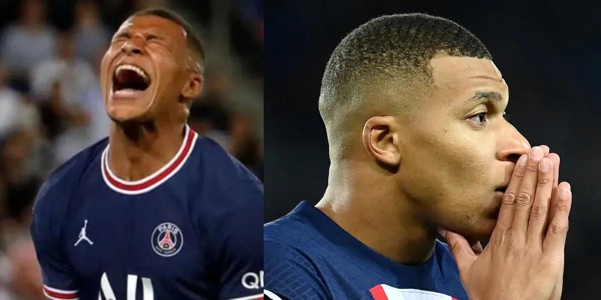 Mabppe did not react well to Lorient's goal.