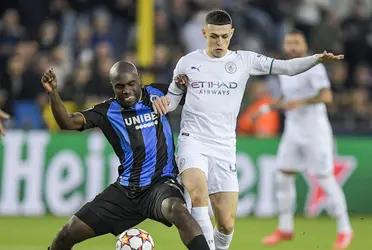 Manchester City are ahead by two goals at half time against Club Brugge, an opposition that troubled Paris Saint Germain.