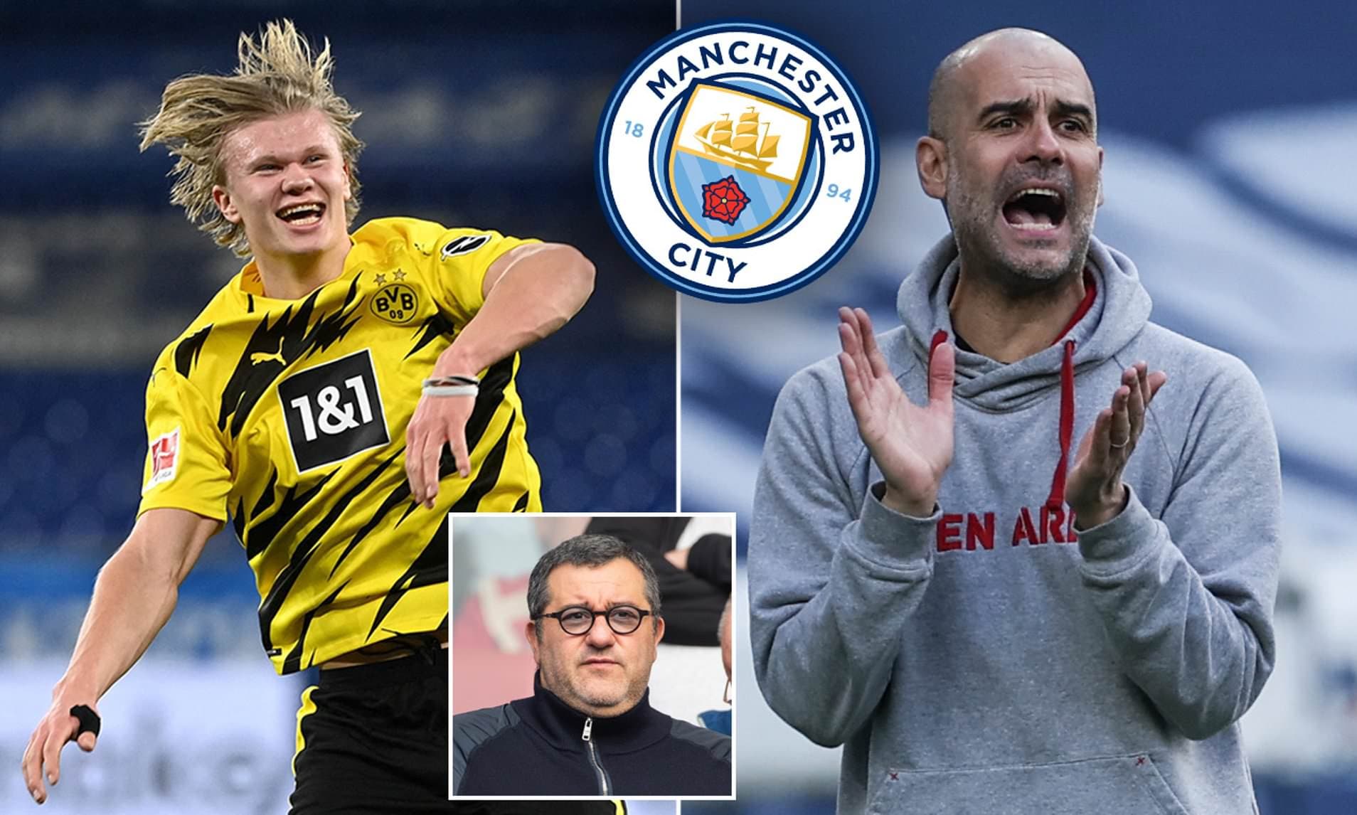 Manchester City are in pursuit of striker Erling Haaland but the deal could be hard due to the relationship between Pep Guardiola and Mino Raiola.