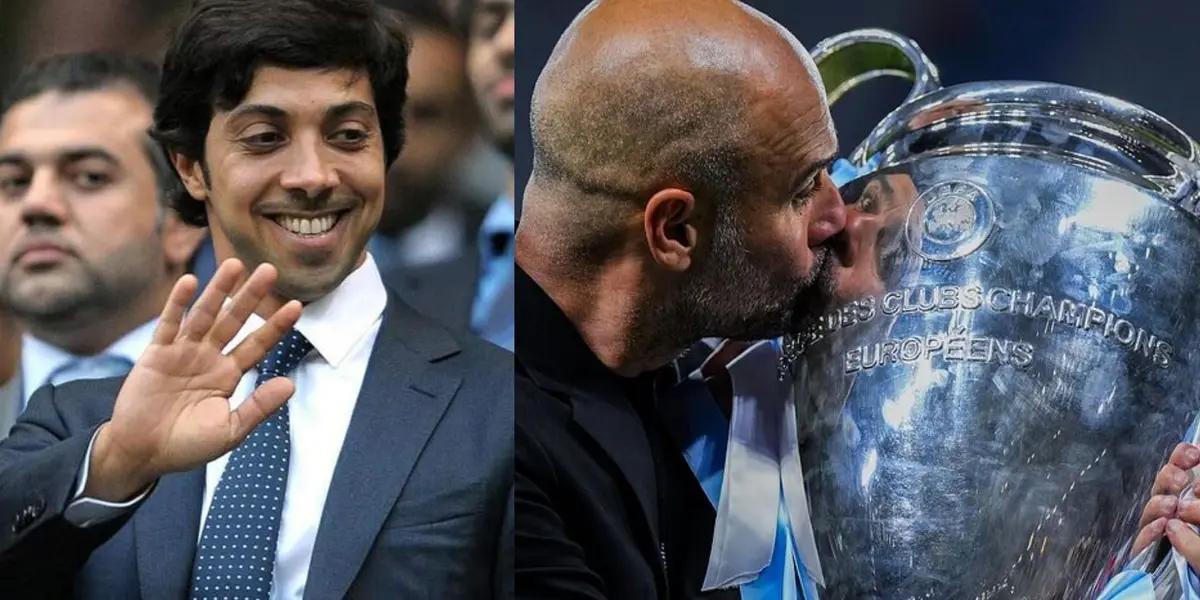 Manchester City's owner witnessed his first Champions League final, and this was his reaction to seeing his team win