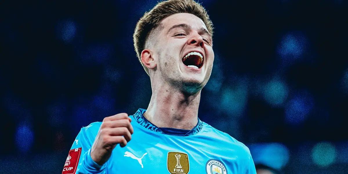 Manchester City's young star shone in Saturday's match against Salford, scoring three goals