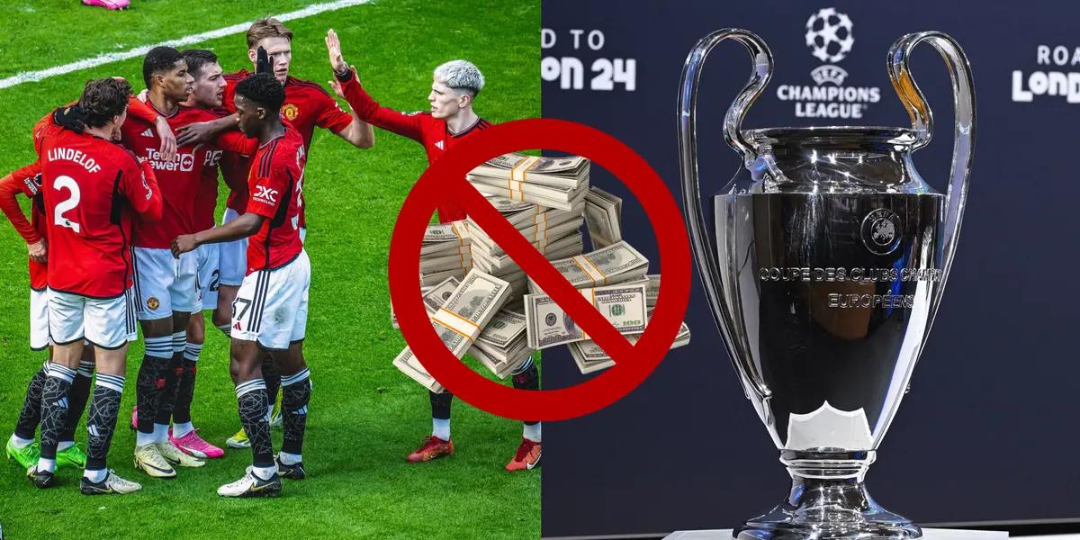 Manchester United could start losing money as a penalty for not qualifying for the Champions League.
