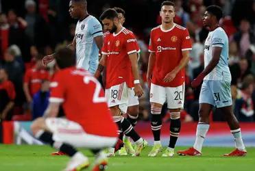 Manchester United, without Cristiano Ronaldo, fell 1-0 against West Ham United in the third round and were eliminated from the English League Carabao Cup.