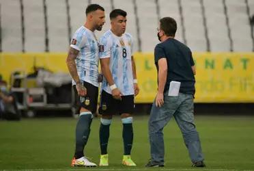 Marcos Acuna and Nicolas Otamendi faced off with an official from ANVISA during the confusion that happened at the Brazil Vs. Argentina match on Sunday. Unknown to them, the official would have been carrying a gun.