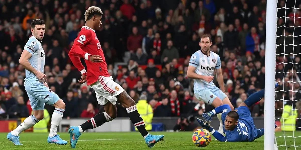 Marcus Rashford's goal lifts United into Champions League places.