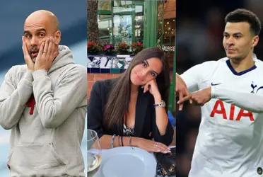 Maria, the daughter of the Manchester City manager, was photographed with the famous English player