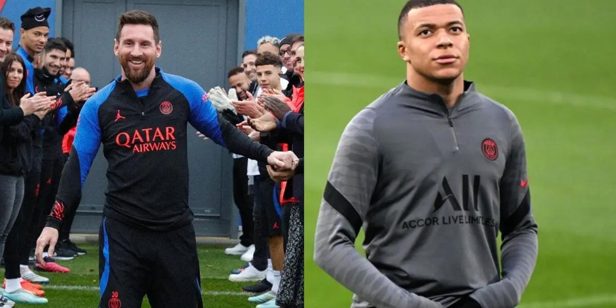 Mbappe is back in training and this is how he reacted to seeing Lionel Messi