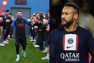 Mbappe was not present at Messi's reception, but Neymar was and this is how he reacted
