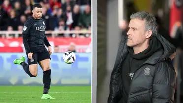 Mbappé was subbed off again by Luis Enrique but this time at halftime.