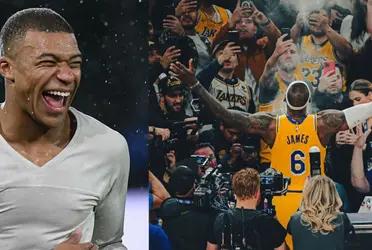 Mbappé's impressive reaction to Lebron James' all time scoring record at NBA.