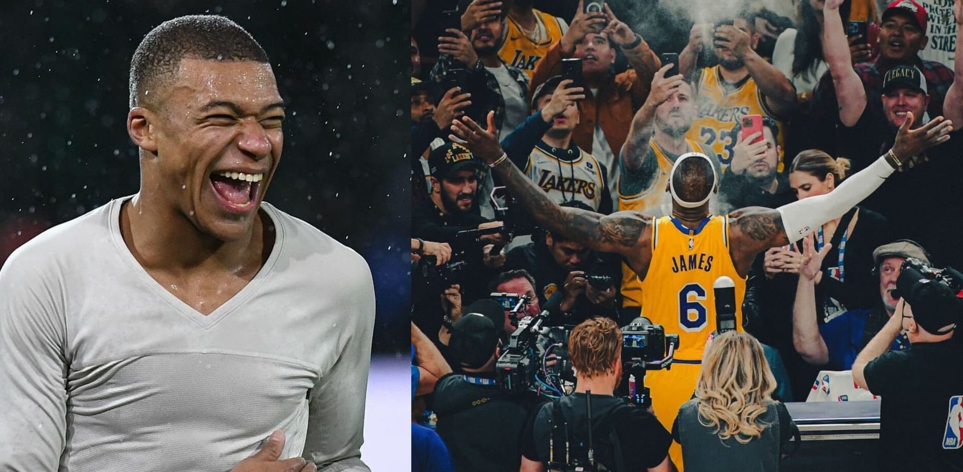 Mbappé's impressive reaction to Lebron James' all time scoring record at NBA.