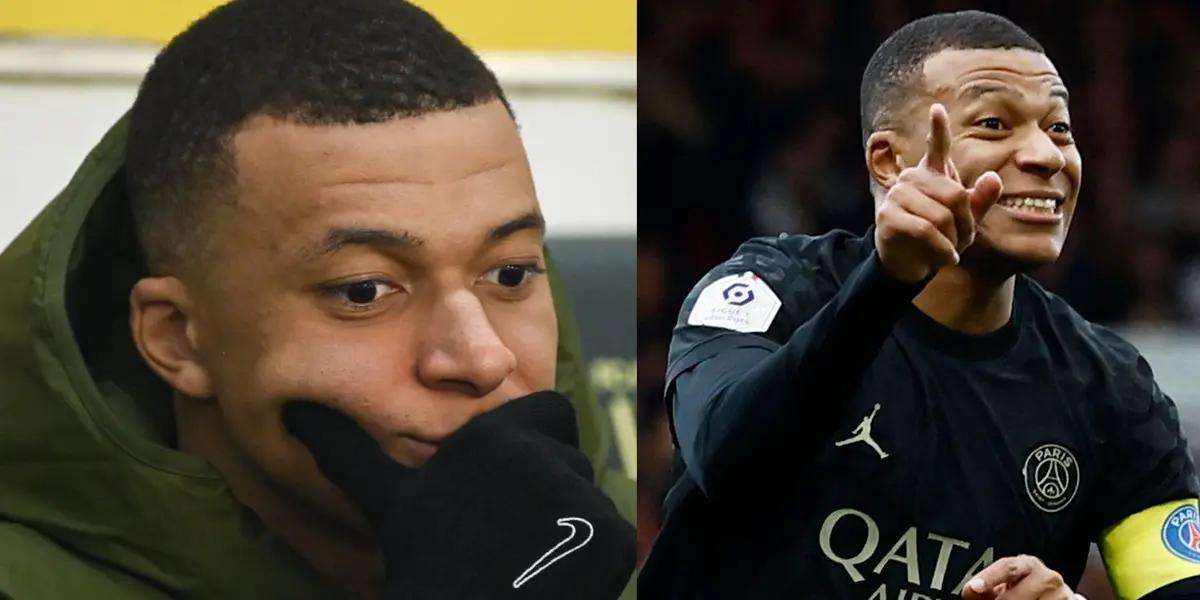 Mbappé's response to seeing that Luis Enrique started him on the bench vs Nantes